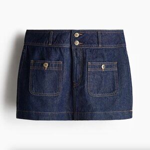 H&M Dark Blue Mini Skirt